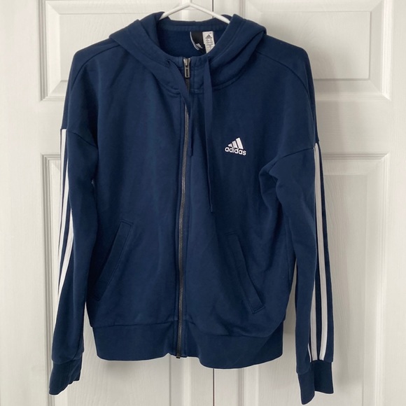 Adidas zip up track suit style hoodie - Picture 1 of 4